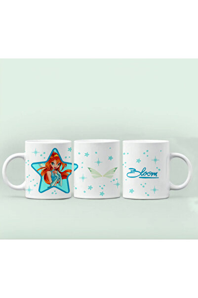 GünayStore Winx Club Musa-Flora - Bloom- Baskılı Tasarım Seramik Kupa Mug 300 ml