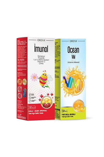 İmunol Vitamin Mineral 150 ml Portakal Aromalı Kral Şakir Şurup + Imunol Şuru...