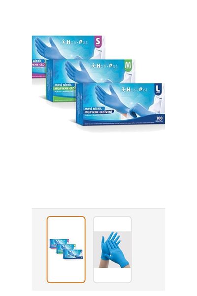 Has-Pet Surgical Gloves Blue Nitrile Gloves 100 Pack 1 Examination Gloves