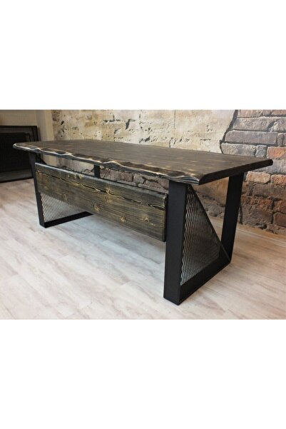 NT Concept Ntconcept Masif Ağaç Ofis Ve Çalışma Masası 100 cm 260 cm