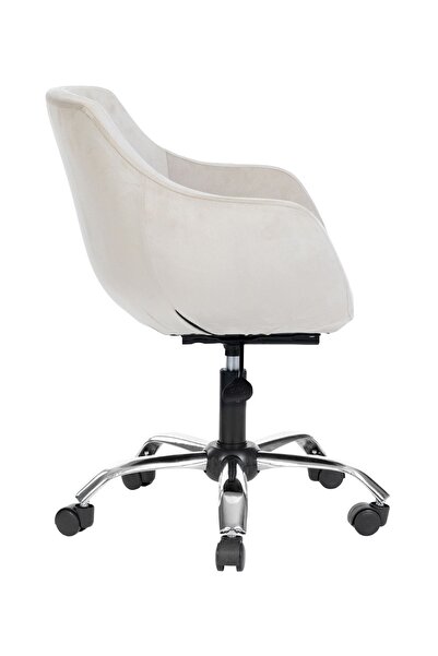 MARKAELZ Krom Metal Ayaklı Ofis Çocuk Odası Çalışma Sandalyesi (AYARLANILABİLİR) MONOKO