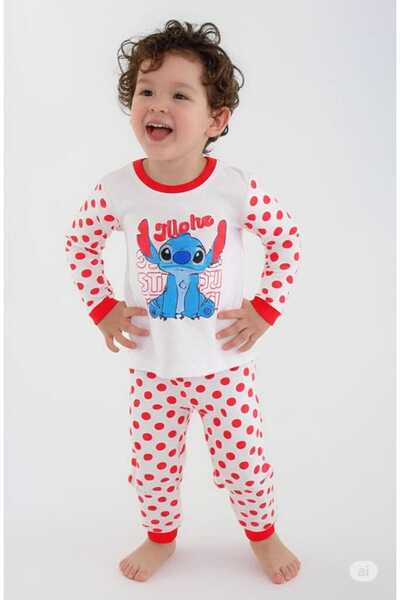 Store Nar Çiçeği Kuala Baskılı Kız Çocuk Pijama Takımı Gecelik