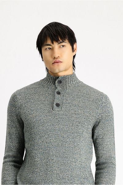 Kiğılı Half Turtleneck Regular Fit Patterned Alpaca Wool Knitwear Sweater