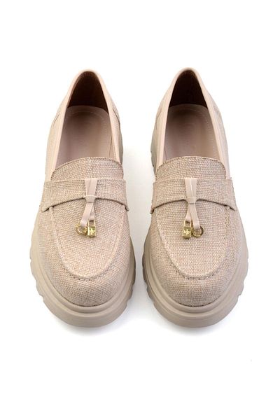 Bambi Beige Women's Loafer Shoes K01997010518