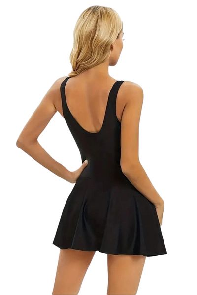 mrmpro Women's Beach Dress with Shorts Black – Athlete Collar Summer Sea Dress Easy to Dry