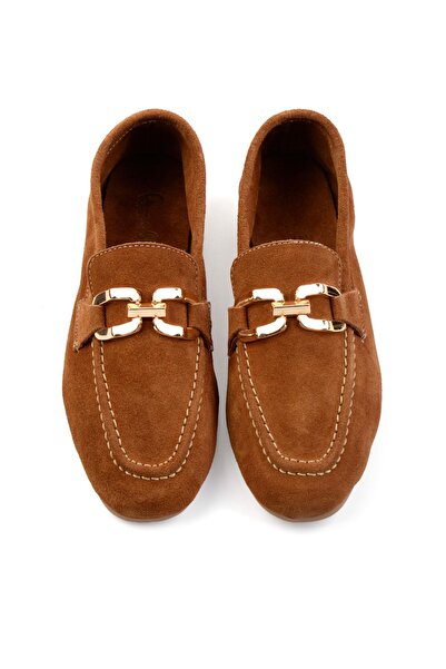 Bambi Taba Leather Kadın Loafer Ayakkabı K01763071002
