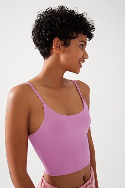 Los Ojos Lilac Strap Lightly Covered Women's Sports Bra