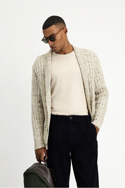 Kiğılı Patterned Wool Knitwear Cardigan