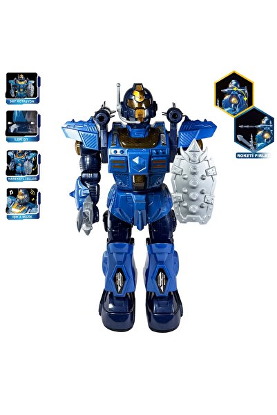 Nilly Toys DF-6051 Işıklı ve Müzikli Roket Atan Robot