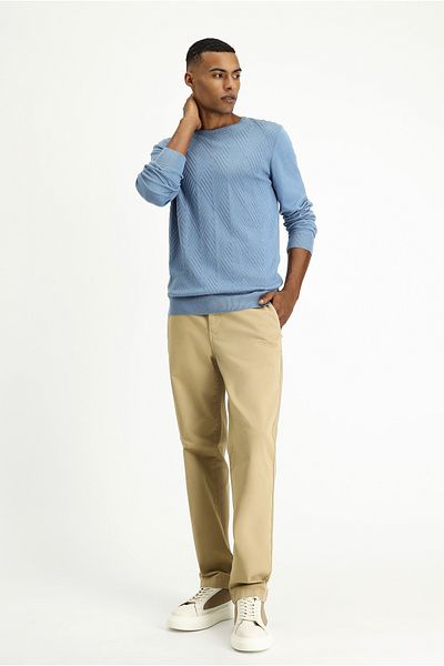 Kiğılı Cotton Slim Fit Patterned Crew Neck Knitwear Sweater
