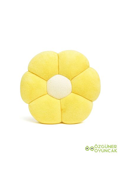 Özgüner Oyuncak Decorative Daisy Shaped Plush Pillow 40 cm – Soft and Comfortable Design