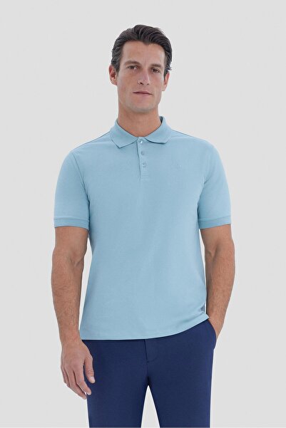 Sabri Özel Düğmeli Polo Yaka Pike Basic Erkek T-Shirt Yeşil