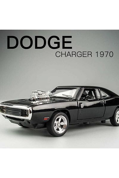 HAIZOL DieCast Dodge Charger Fast & Furious 7 1:24 Scale with Metal Doors, Flashing Lights, and Music