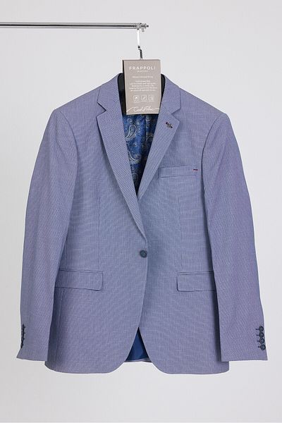 Frappoli Arezzo Men's Navy Blue Polyviscose Fabric Sports Blazer Jacket