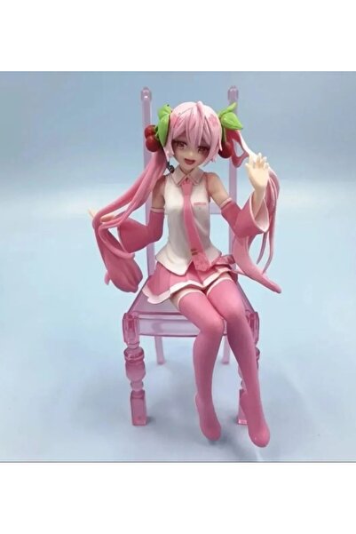 Meyra Accessories شخصية أنيمي هاتسون ساكورا ذات شعر طويل، كرسي جالس، شخصية أنيمي هدية ذات جودة شخصية لطيفة