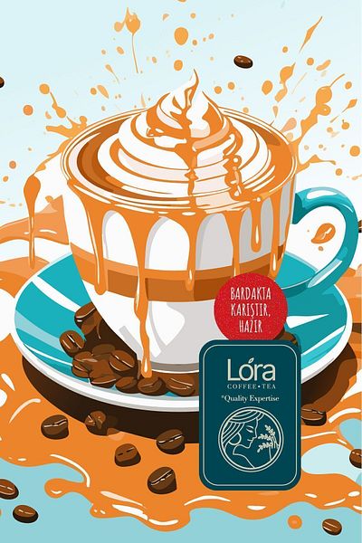 kahvelora 300g Caffe Latte Caramel Toffee Nut - Exquisite Drink - Ready Cafe Latte Coffee - Just Stir