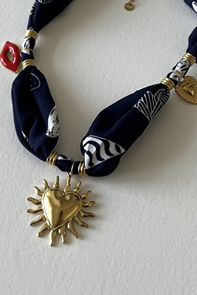 Beca Atelier Heart of the Sun Steel Scarf Necklace