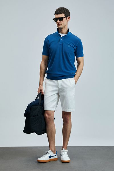 Lufian Vernon Smart Men's Polo T-Shirt Light Navy Blue