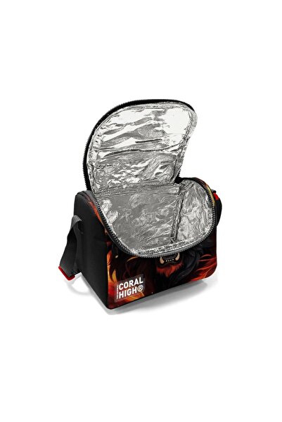 Coral High Kids Black Lion Patterned Thermo Lunchbox 22771
