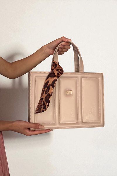 Classbag Geantă de umăr de mână pentru femei, cu eșarfă de nurcă, cu design elegant și modern