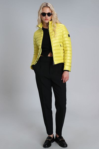 Lufian Γυναικείο παλτό Mary Goose Feather Yellow