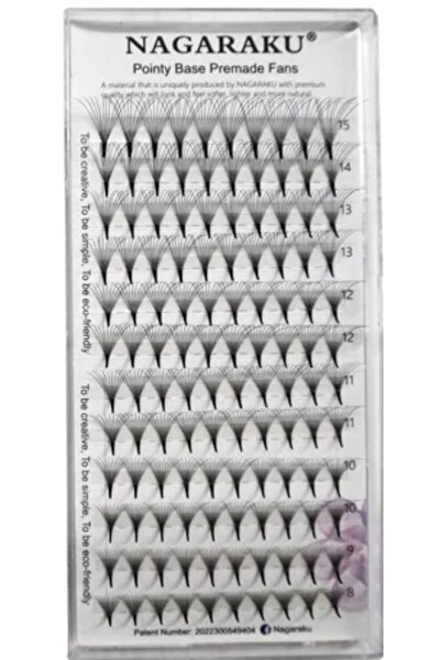 NAGARAKU 10 D Volüme Ipek Kirpik 0.7 Kalınlık D Kıvrım 8-15 Mm Boy Aralığı Mix Kutu
