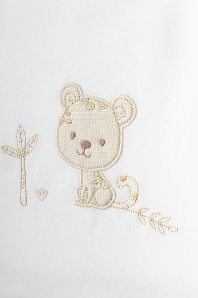 Bebitof My Baby Kumsal 100% Cotton 10 Pack Hospital Release New Cute Tiger Pattern Ecru 10095