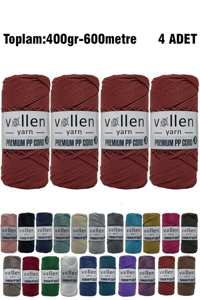 vollen yarn 600m Polyester Makrome Ipi, Supla Ipi, Çanta Ipi, Bileklik Ipi,ma...