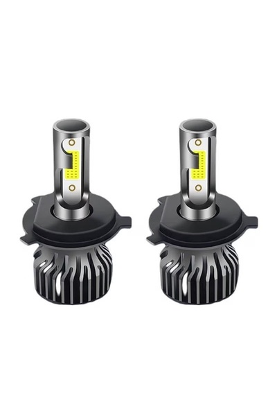 divendi-ro Set de 2 becuri LED H4 COB H4, 100W, 12000 lumeni, lumină alb rece