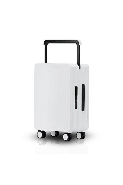 SAEH Luggage حقيبة سفر لكابنية الطائرة بشكل عصري مقاس 20 انش لون أبيض