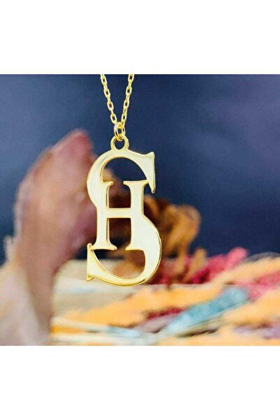 BUTİK GÜMÜŞ 925 Ayar Kişiye Özel, Çift Harfli, 14k Altın Kaplama Özel Tasarım...