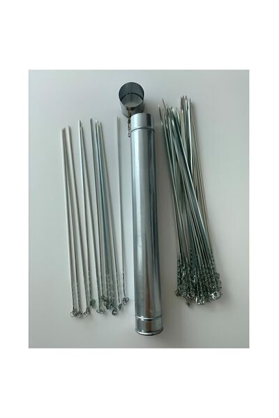 Depo Yt Marketing 20'li Paslanmaz Galvanizli Kebap Kuşbaşı Ciğer Tavuk Şişi S...