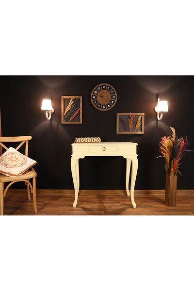 Wooding Mobilya 80 Cm Çekmeceli Masif Krem Dresuar