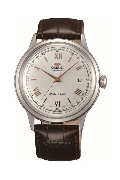 Orient Ceas automat bărbătesc bej, F6724, japonez, 22 de pietre, rezervă de mers de 40 de ore, oprire a secundei