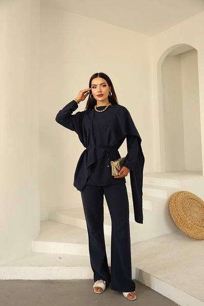Vegove Linen Suit with Shawl Detail Trousers