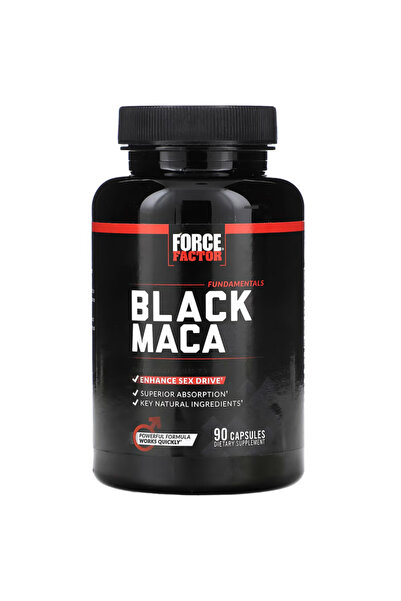 force factor Black Maca Root Supplement for Men, 1000mg Maca Negra Extract for Energy, Hormonal Balance 90 Caps