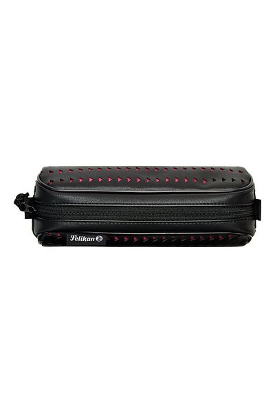 Herlitz Penar Etui Quattro Lasercut, Culoare Negru/Roz, Dimensiuni 21.5x8x7 cm, Material Material Textil