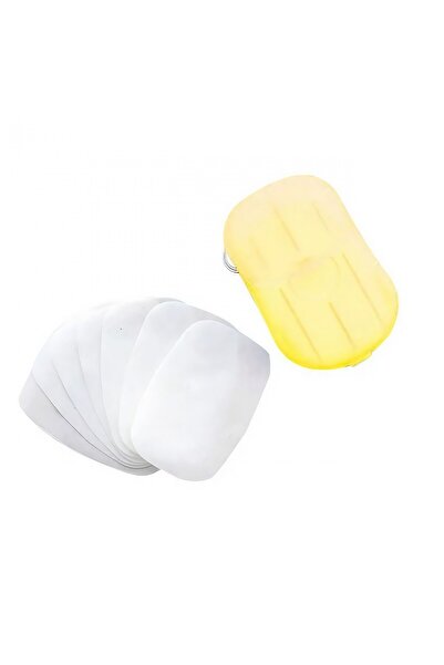 Flippy Mini Box of Paper Soap, Flippy, Single Use, Portable, 20 Sheets, Yellow