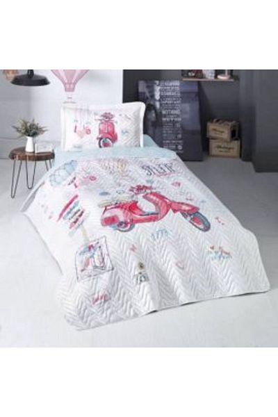 Clasy Quilted Bedspread, Single Person, 2 Pieces, FREE GIRL