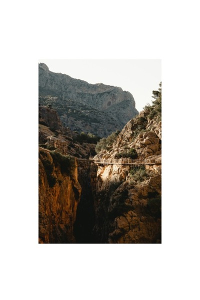 OEM Pictură pe pânză, „Pod îngust printre stânci maiestuoase”