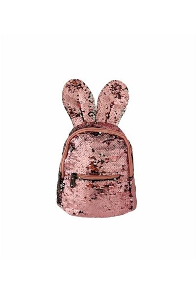 Unzilee Girl's Rabbit Ear Sequined Backpack