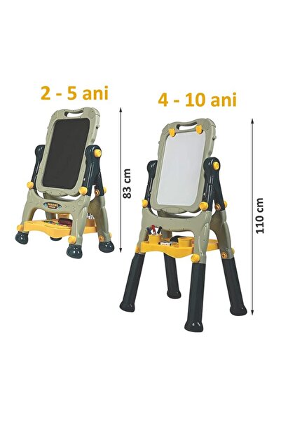 PROCART Double magnetic board, 40x50 cm, adjustable height, 360 degree rotation, storage space