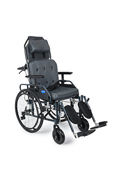 Comfort Plus Tekerlekli Sandalye | Yatarlı Sırt, Baş Destekli, Baldır Destekl...