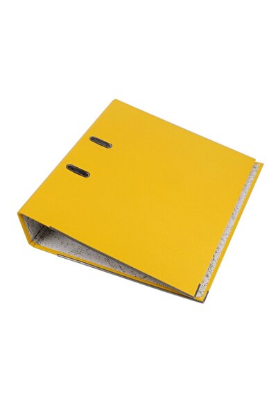 PROCART Dulap de documente, format A4, cotor 7,5 cm, bordură metalică, diverse culori Galben