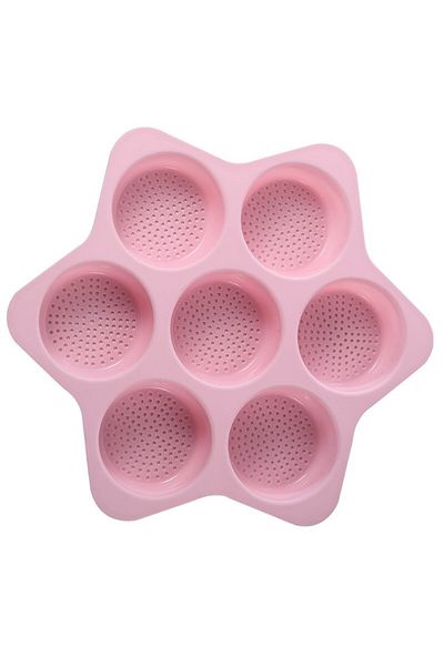 Primlife Silicone Baking Molds, Primlife, 7 Round Shapes for Burgers and Cakes, 38.5 x 4 cm, Pink