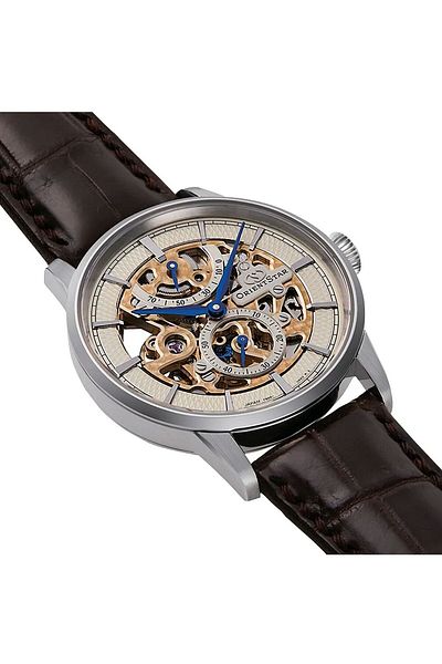 Orient Star Men's Gold Mechanical with Manual Winding, Orient F8B62, Japanese, 70 hr. power reserve, 22 stones