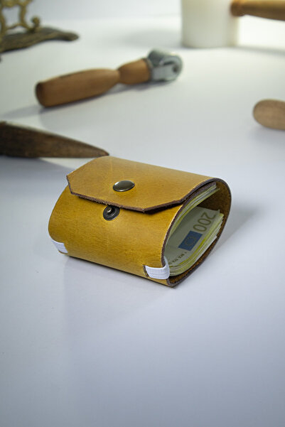 Tauran Genuine Leather Unisex Women's Men's Handmade Wallet with Magnetic Mon...