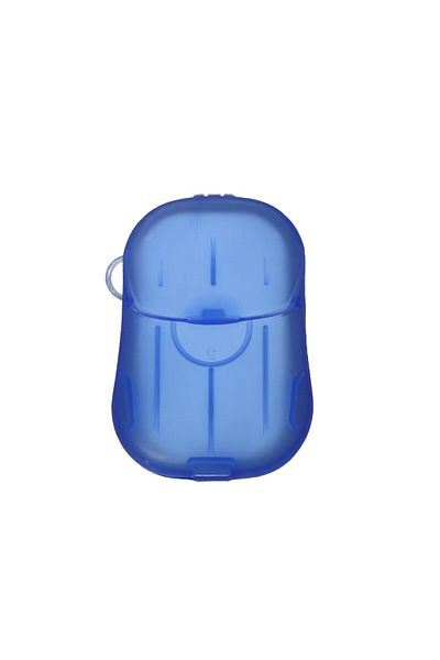 Flippy Mini cutie de săpun din hârtie, rabatabilă, de unică folosință, portabilă, potrivită pentru călătorii, 20 buc, albastră