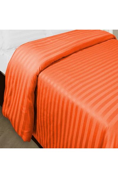 HomePuls Single Damask Polycotton Duvet Cover, 140 x 220 cm, Coral Red