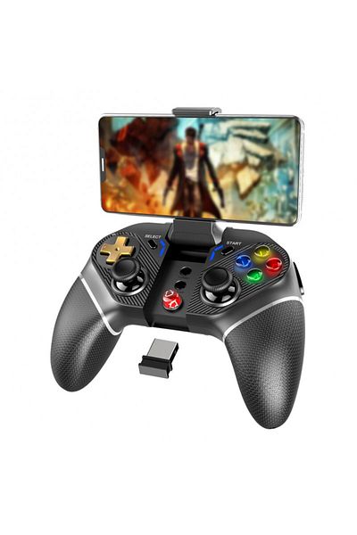ipega Gamepad wireless Gold Warrior 2.4G, Android și IOS, suport pentru smartphone de 6 inch